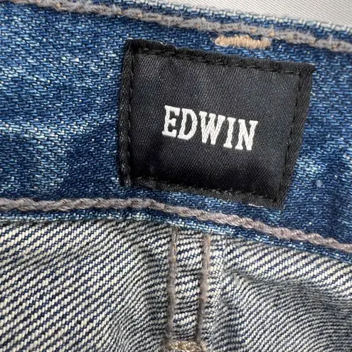 Edwin Jeans Kali Ankle Indigo Button Fly Ankle Vintage Straight Womens 26 New Blue
