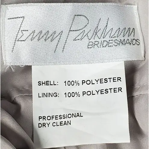 New Jenny Packham Gown Size 16 Oyster Rhinestone Flowy Pleated Chiffon Gala Gray