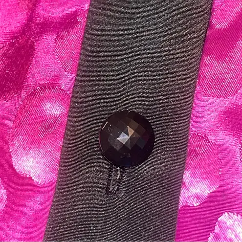 RARE NWT DEADSTOCK Vintage 80s Abstract Picasso Satin Bat Sleeve Loose Top 6 Black Size M