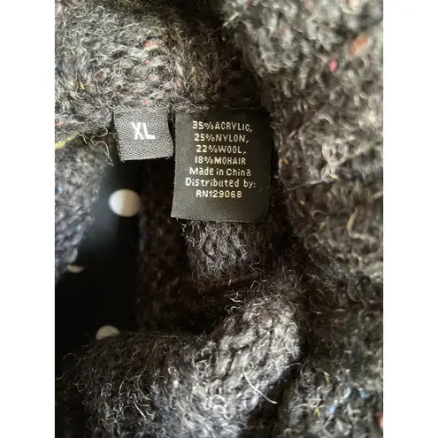 Desigual Womens Dress Sz XL Gray Embroidered Flowers Carey Sweater Cap Sleeve