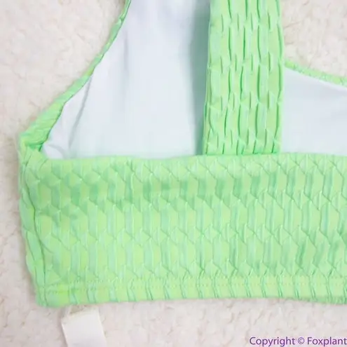 NEW Seea x Free People Georgia bikini top, green, S Green