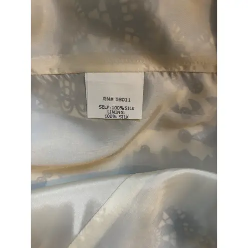 David Meister 100% Silk Dress – Size 8 – Exquisite! Lace Motif & Bow Detail