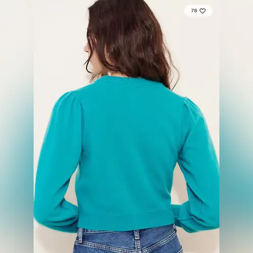Free People  Teal Pearl Cashmere Cardigan