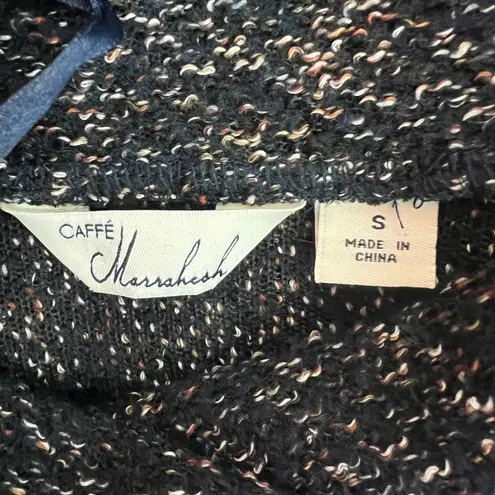 Caffe Marrakesh Sweater Womens Small Wool Blend Cowl Neck Career Workwear Casual Black