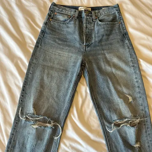 Aritzia  denim forum the Bonet high rise loose jean, size 26