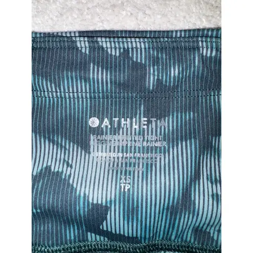 Athleta  Rainer Printed Camo Tight Leggings  Womens Size XS‎ Teal Black Gray thumbnail 2