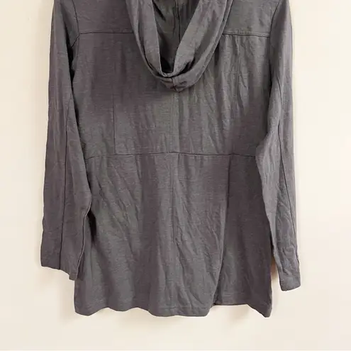 Christopher & Banks Gray Long Length Lightweight Tie Waist Hoodie Size Small NEW