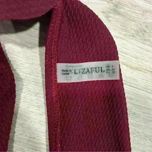 Zaful NWT  Women’s Maroon One Shoulder Scalloped Swim Top Removable Pads Size 6