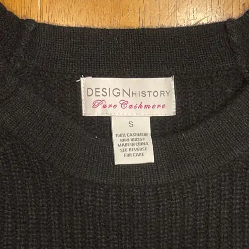 Design History  Pure Cashmere Black 3/4 Bell Sleeves Women’s Sweater Size Small