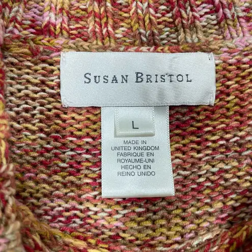Susan Bristol Women's Orange Marled Cowl Neck Sweater - Size Large - Cozycore