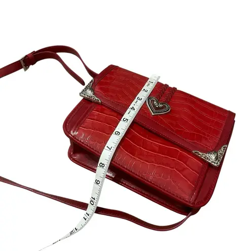 Red Bag Vintage Heart Detail Purse Crossbody Design Women’s Causal Square Style!