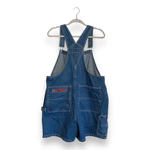 basic editions Womens Vintage Y2K  Blue Cotton Denim Utility Overalls Size Large