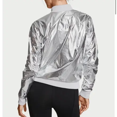 Victoria's Secret VS Metallic Silver Bomber Jacket