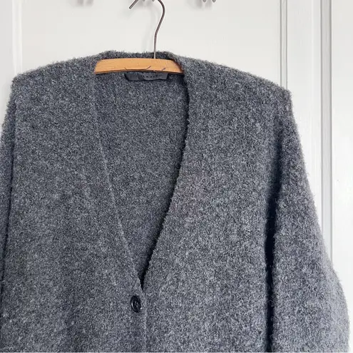 Jenni Kayne • Boucle Cocoon Cardigan Sweater Charcoal dark grey alpaca Gray