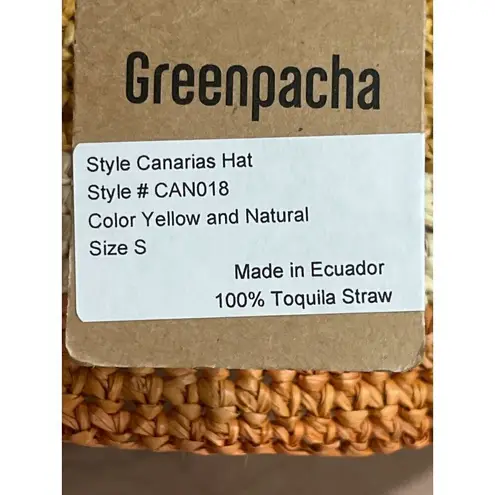 GREENPACHA Canarias Hat in Natural & Yellow Small New Womens Cowboy Western Orange