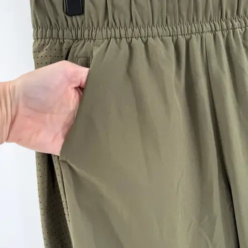 T by Talbots Pants Women's Size Medium Lightweight Stretch Wide Leg Crop Green