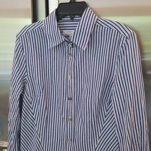 Derek Lam ππ Blue Pin Stripe Shirtdress ~ Blue White 40 EUC Minimalist Chic