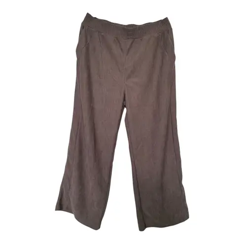 Halara Brown High Waisted Pocket Straight Leg Mop Corduroy Casual Pant Size XL