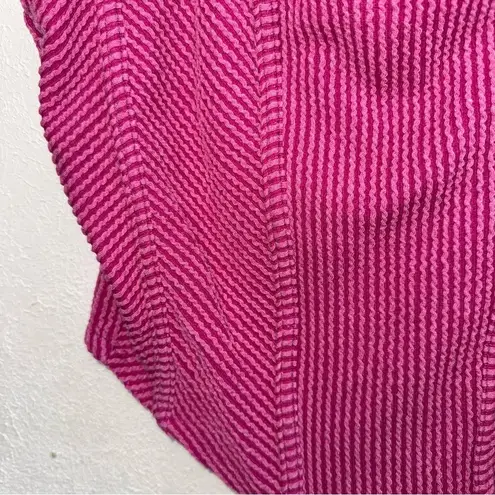 Moa Moa NEW Boutique Fuchsia Corded Corset Cut Tank Top Size Large