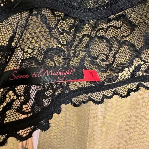 Seven Til Midnight Black Strappy Back Lace Bralette 1X/2X NWT