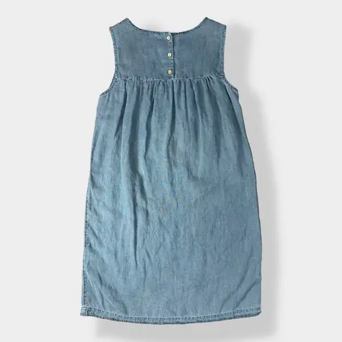 Artisan NY 100% Linen Blue Shift Dress Size XS