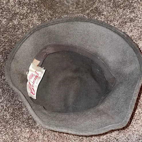 Vtg 20s gray cloche hat flapper 60s repro