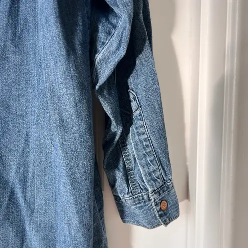 Levi's Vintage Levi’s 90s Women’s Blue Denim Top Cotton Long Sleeve M/L Hong Kong