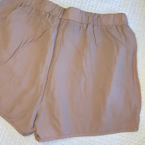 Thread and Supply NEW!  Size LARGE Blush Pink Nude Elastic Waist Shorts Tencel