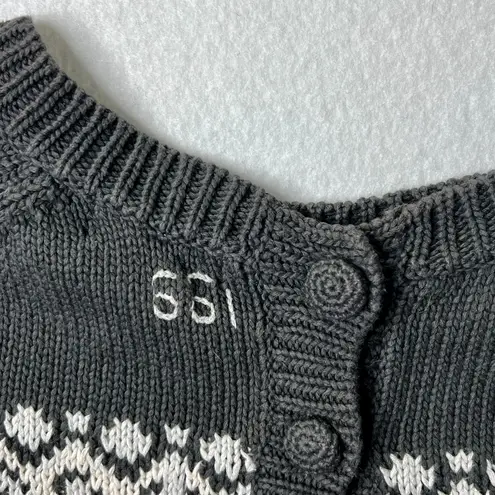 Odd Molly Fair Isle Sweater Knit Pullover Pink White Black Size 0