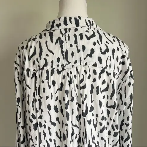 Rails Rocsi Shirt Ivory Cheetah REVOLVE Button Down Size XL Long Sleeve