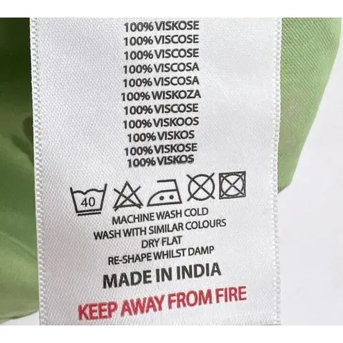 Daisy Street Green Crop Floral Button Front New Medium