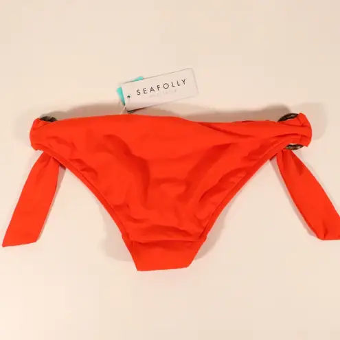 Seafolly NWT Active Ring Side Hipster in Tangelo