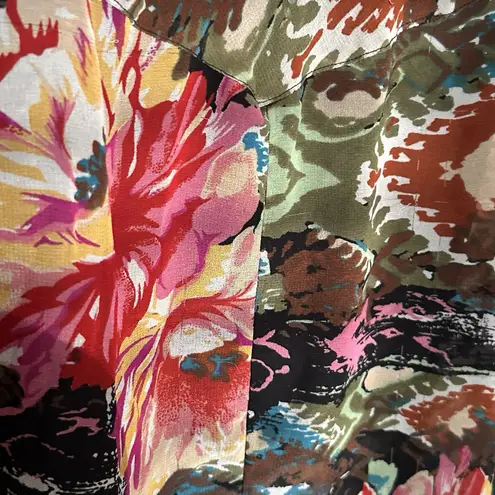 VTG Y2K Lola P Skirt Women L Dark Chiffon Floral Sequin Forest Fairy Whimsigoth Green Size L