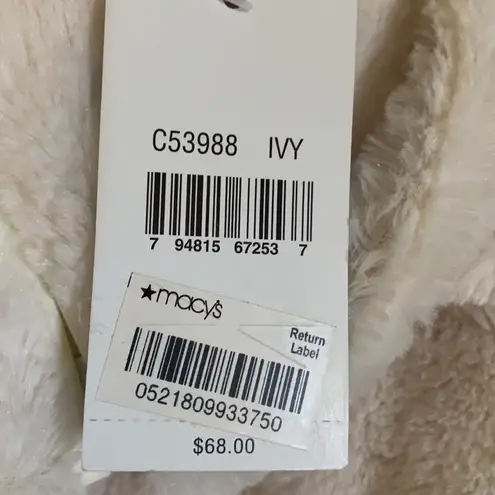 Cejon Macy’s NWT Faux Fur White Super Soft Zipper Plush Vest Mock Neck Size L Size L