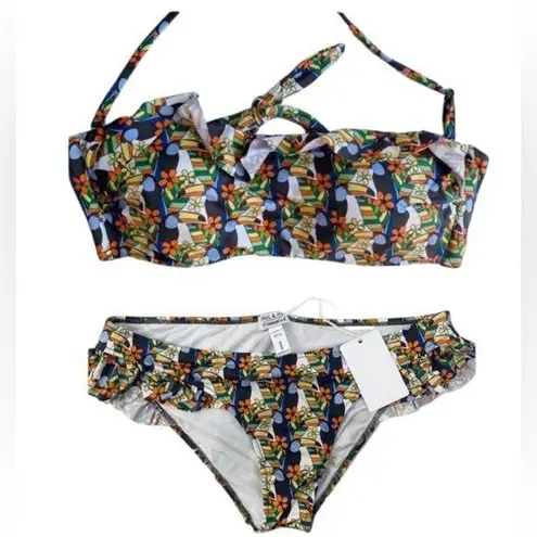 Paul & Joe cosabella bandeau swim top bottom set NEW Yellow Size M