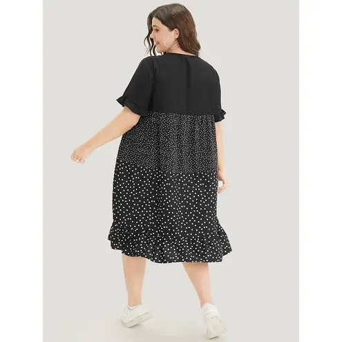 Bloomchic Size 18 - 20 • 2x •  • Polka Dot Pocket Ruffle Sleeve Knee Dress