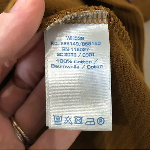 Boden Crewneck 3/4 Sleeve Mustard Brown Dress