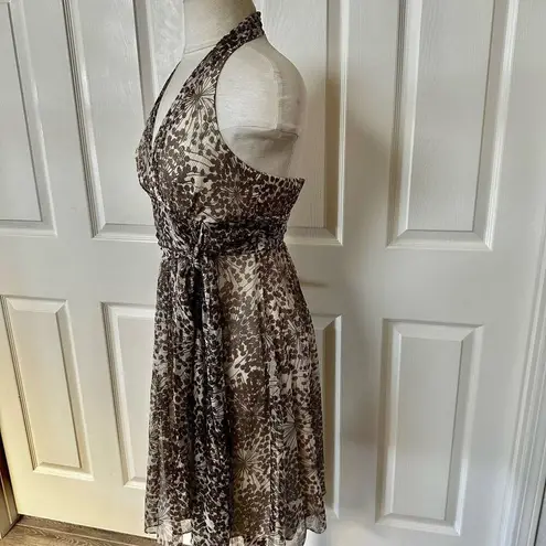 BCBG Maxazria brown halter dress Size 2
