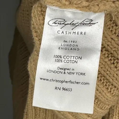 Christopher Fisher Knit 100% Cotton Sweater w/ Oversized Arms Women’s XS Tan
