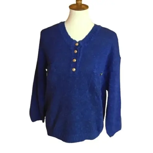 Vintage 90s bright blue sweater Size L