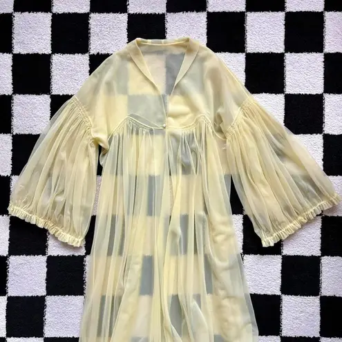 Vanity Fair Vintage 50s Yellow Peignoir Robe