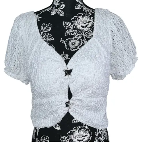 🎄Madden NYC Hardware Lace Top White Size XXL