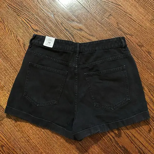 PacSun  Black Denim High Waisted Mom Short