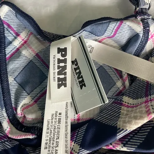 PINK - Victoria's Secret Victoria's Secret PINK Corset Plaid Crop Top