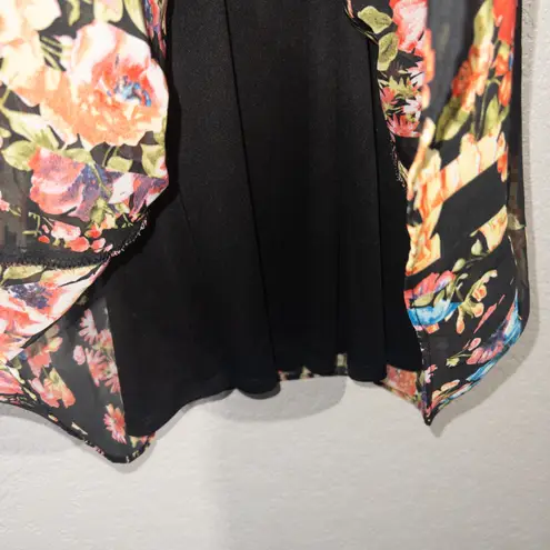 Betsey Johnson Floral Chiffon Halter Swing Dress Size 8