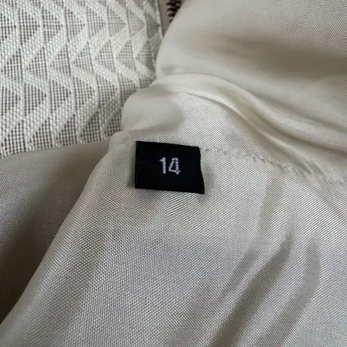 Doncaster NEW Collection Leather Trim Jacquard Lenten Jacket Beige Size