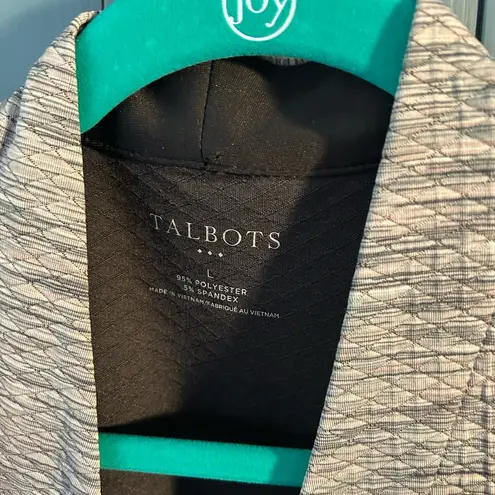 Talbots  Heather Gray/Black Lined Open Cardigan | Women’s Size Large - Image 2