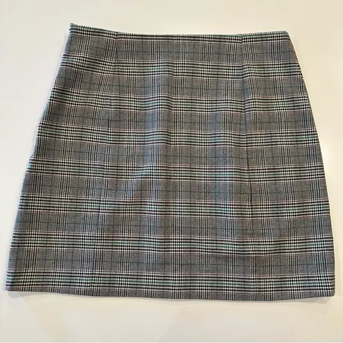 Mango Plaid Mini Skirt Size Medium