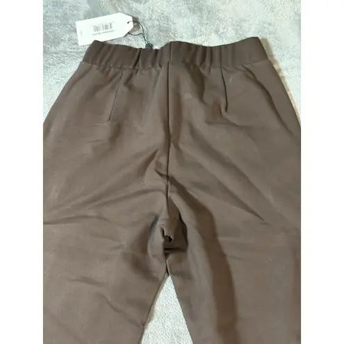 Universal Standard NWT Universal Standard SZ 4XS (00-0) Elastic Waist Zip Ankle Brown Pants Pocket - Image 5