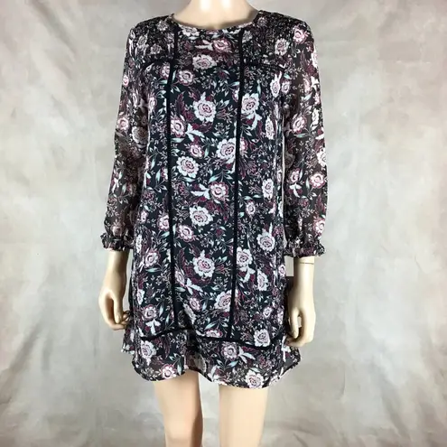 CITY STUDIO Floral Chiffon Mini Dress NWT SMALL